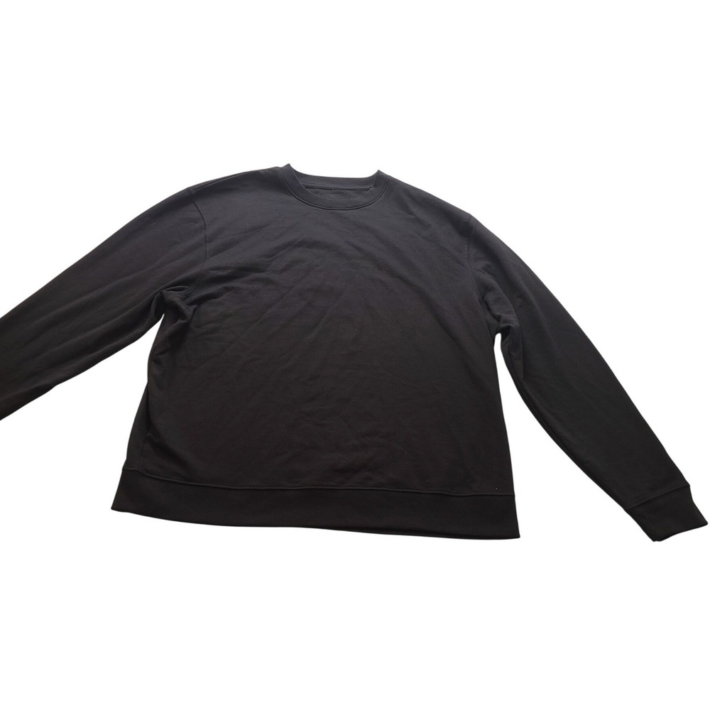 Unbranded Men's Black Crewneck Sweatshirt Long Sleeve Pullover Solid Size XL